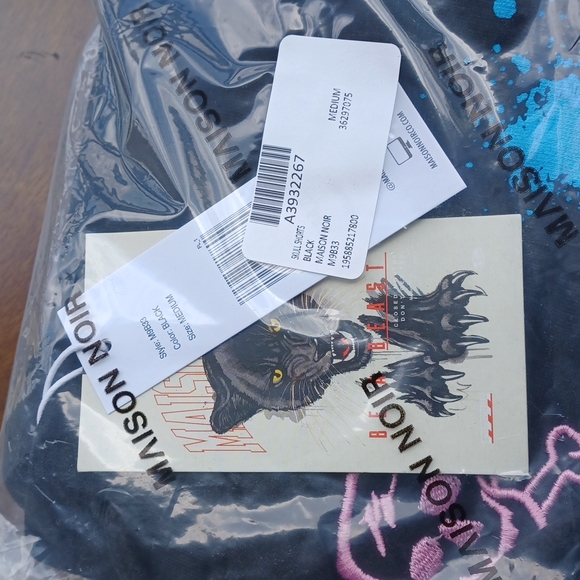 Maison Noir Skull Jogger Shorts, Medium, Black - Picture 6 of 6